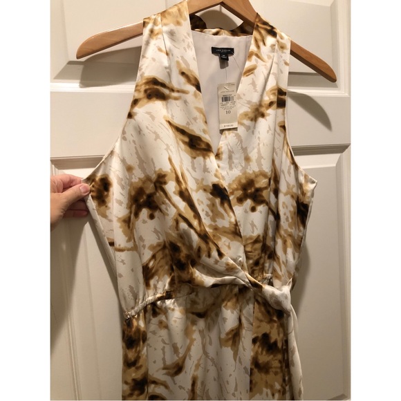 NWT $158 Ann Taylor Silky Sexy V-Neck Sleeveless Dress Size 10 - Picture 9 of 14